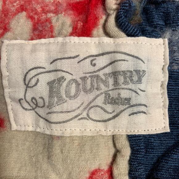 KAPITAL One Size Blue Multi Color Patchwork Cotton Open Front Coat - Picture 5 of 5